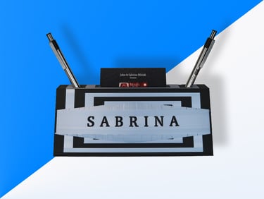 Personalized desk plaque