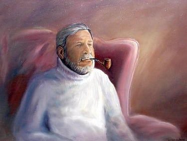 portrait of man with a pipe