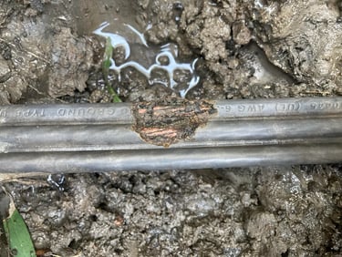 Example of a line fault. Found when Fault finding.