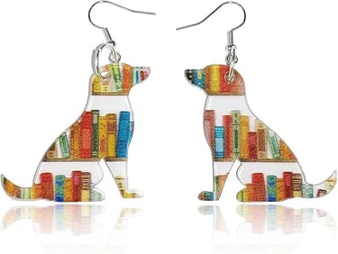 Dog and Book Lover Earrings
