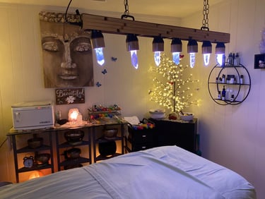 Soul Synergy Bodyworks massage bed area room overview, Helena, MT