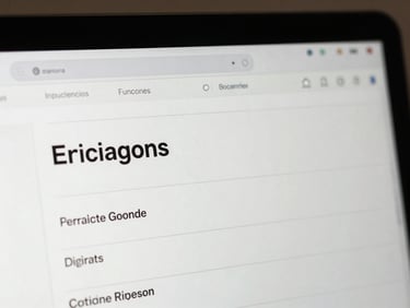 Close-up of a modern web interface layout on a high-resolution screen, clean typography, precise grid alignment.