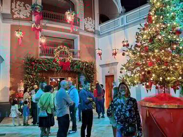 Inside the theatre during intermission