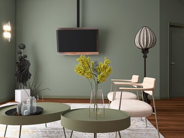 Гостиная в зеленом цвете