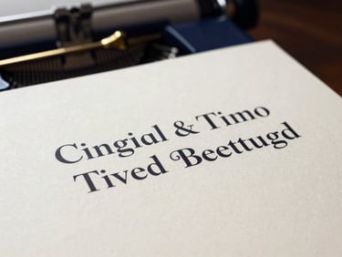 Detail shot of elegant serif typography on heavy cream paper, a typesetter's tools (like a composing stick) visible in the background, soft natural light.