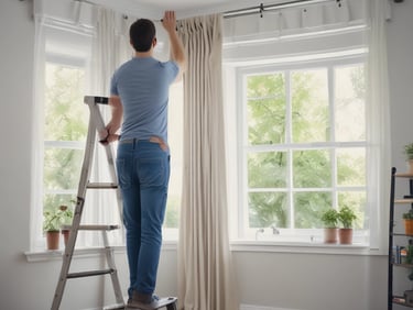 A well-organized closet with labeled bins.