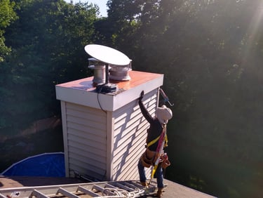 fluid copper application on roof in fairfield county new york