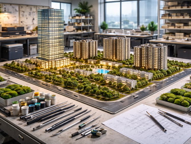 maquetas arquitectónicas detalladas, maquetas a escala, maquetas de edificios