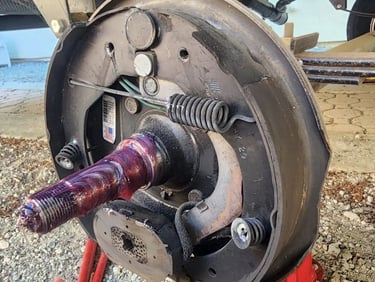 Suspension and break service for RV