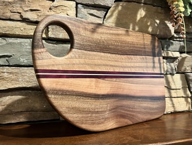 English Walnut w/ Purple Heart and Hard Maple pin stripe