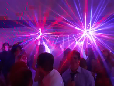 Stellar dance lighting at a High School event in Sheboygan.