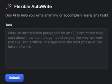 HyperWrite AI: Flexible AutoWrite utilizes AI to assist in writing and accomplishing various tasks.