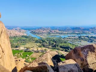 Anjanadri hill view, Hampi