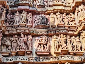 Khajuraho temple carvings, Madhya Pradesh