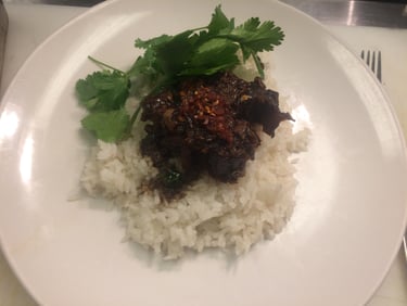 asian braised short rib!