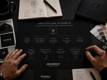 AAVNCE propaganda - Branding - Arquitetura