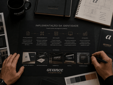 AAVNCE propaganda - Branding - Implementação