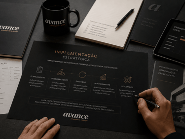 AVANCE propaganda - Posicionamento - Implementação