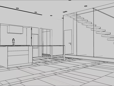 Interior 3D renderings for home design in San Fernando Valley