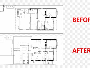 Renovation drawings for permit planning in San Fernando Valley