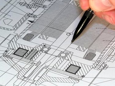 Technical drawings for building design in San Fernando Valley