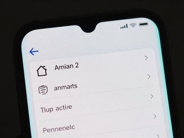 Close-up of an Android device screen displaying a clean permission manager UI with zero active trackers, cyan edge glow