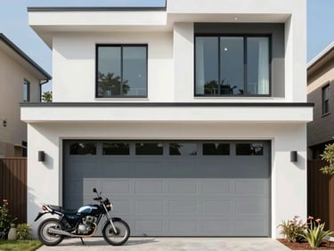 Premium architectural photography of a matte black contemporary window frame, close-up on the clean seals and lock, crisp daylight, sharp focus