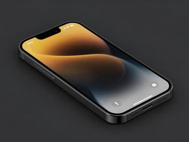 Sleek smartphone displaying a locked screen with a clean security interface, high-fidelity fintech product photography, deep charcoal background, electric amber highlights, sharp studio lighting, 50mm
