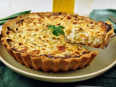 Quiche de Alho-Poró Low Carb