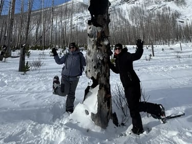 Exploring on the Waterton Winter Wonderland tour.