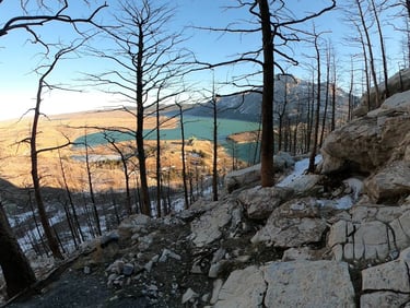 View from Bear’s Hump looking at the Prince of Wales.