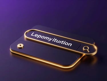 Sleek dark-mode digital render of a localized search engine optimization graph, glowing gold accents, high-contrast obsidian tones
