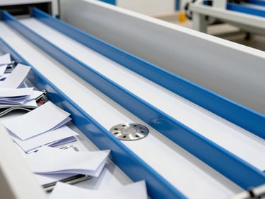 Close-up of organized plastic, paper, and metal materials inside a modern sorting facility in Dubai