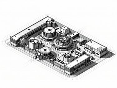 Architectural blueprint of a theoretical facility for predictive modeling, flat technical orthographic view, stark digital shadows.