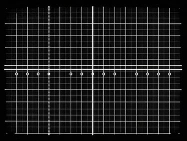 Abstract vector schematic illustrating calibration points on a grid, stark technical illustration, simulated CRT screen glow.