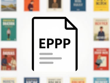 Close-up of a digital screen displaying an EPUB file icon, with a subtle drag-and-drop animation implied, on a pure white background, crisp studio light, sharp focus.