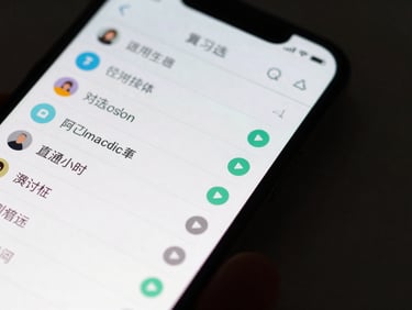 Close-up of an Android phone screen showing a structured learning app interface, list items and progress indicators clearly visible, hand resting at edge of frame, flat studio lighting, sharp detail