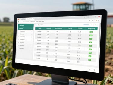 Close-up of a digital dashboard showing supply chain analytics and order tracking, professional and clean interface, medium shot