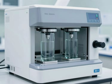 High-end automated laboratory diagnostic analyzer, clean glass interfaces, sterile clinical environment