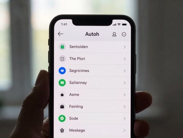 Phone screen showing a productivity Android app with clean card-based task list interface, natural window light, interface colors preserved
