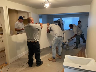 Kitchen Remodel & bath services with Quartz Counters repaint & flooring services