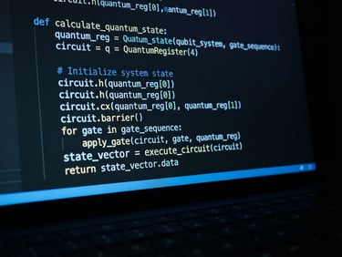 Sleek editorial technology photography, close-up of clean code on a high-resolution screen in a dark room, sharp blue key light, minimalist composition, 35mm lens