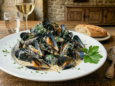 Idées Recettes : Moules marinières, sauce Fourme de Montbrison