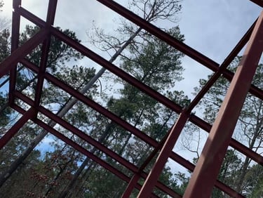 alt="Metal building project East Texas builder"