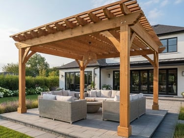 alt="Pergola project in East Texas"