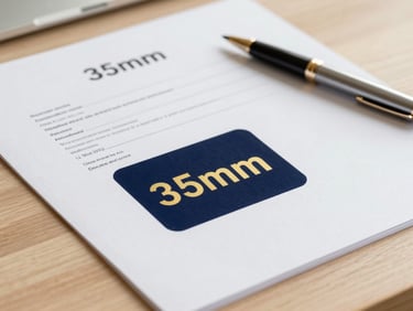 Close-up of legal documents with official UAE stamp, clean wooden desk, luxury pen, soft side lighting, 35mm