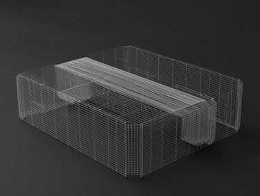 Abstract wireframe layout rendering on a dark viewport, showcasing clean structural lines and structural precision.