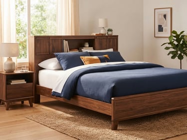 Rubberwood storage bed supplied to Bhutan, LUMA Furniture Jaigaon