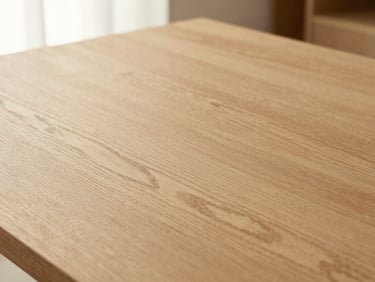 Close-up of a warm natural oak wood grain texture, soft studio lighting, clean modern aesthetic.