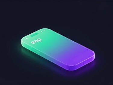 High-fidelity UI/UX mockup of a modern e-commerce product page, neon cyan and purple accents, glassmorphic elements, dark background, 8k